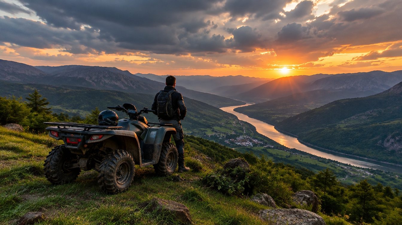 Quad na planinskom vidikovcu
